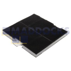 Filtre à charbon actif compatible pour hotte de cuisinière à recirculation multimodèle pour Bosch, Neff, Siemens type DHZ5226 (220 mm x 235 mm x 21 mm)