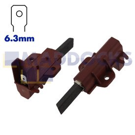 Balais de carbone d'origine et authentique pour moteur Indesit de « 3e type » (31 mm x 12 mm x 5 mm, 2 pcs)
