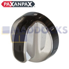 Compatible pour Belling 60EDO, 601EDO; Plaque chauffante New World 601EDO, 601EDOM, 541ETC, 551ETC Bouton de commande noir et chromé