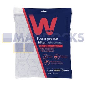 Filtre à graisse optimal d'origine et authentique pour hotte de cuisinière WPro Cut (470 mm x 970 mm, UGF015)