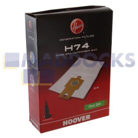 Sacs en microfibre Hoover Purepower Pure EPA authentiques d'origine (H74, paquet de 4)