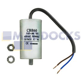 Condensateur universel (4 µF / 4 MFD, 450 VCA) avec câbles de connexion de19 cm