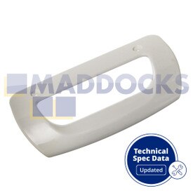 Poignée de porte compatible pour réfrigérateur, congélateur séries Electrolux EUC19291W, ERC25391W8, ERC34291W8, ERA34291W8 ; FRCLF185W, FRCF185W ; Zanussi ZFU20232WA, ZRA33400WA