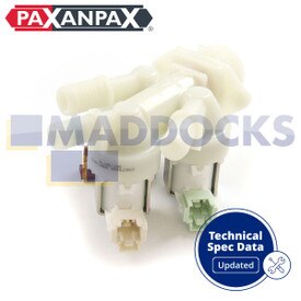 Compatible for AEG, Electrolux, John Lewis, Zanussi Multi-Model Fitting Washing Machine 3-Way Triple Cold Fill Water Solenoid Inlet Valve
