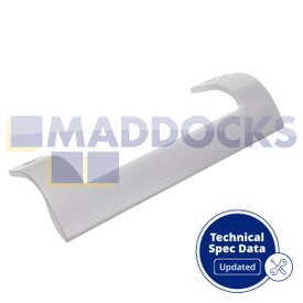 Poignée de porte blanche de congélateur d’origine et authentique de type externe pour modèles Beko FXF5075W, LE145S