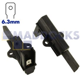Balais de carbone compatible moteur Indesco/ICE '2nd modèles' (26 mm x 12 mm x 5 mm, Paquet de 2)