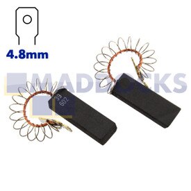 Balais de carbone laminé haute qualité d'origine et authentique multi-modèles Bosch, Neff, Siemens (36 mm x 12 mm x 5 mm, Paquet de 2)