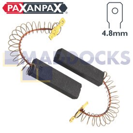 Balais de charbon pour moteur de lave-linge Bosch compatible avec les séries 3TS, CM, CWF, WAE, WAQ, WM, WXP (43 mm x 13 mm x 5 mm, Paquet de 2 pièces)