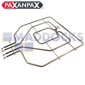 Résistance de gril de four produite par EGO compatible pour modèles Bosh, Neff, Siemens séries HB, HBN, U1443 (2200 W, 240V)