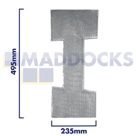 Universal Wire Mesh Cooker Hood Filter, Handle Side Length 235mm, Plain Side Length 495mm, fits Faber, Franke