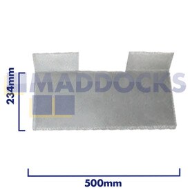 Universal Wire Mesh Cooker Hood Filter, Handle Side Length 500mm, Plain Side Length 234mm, fits Faber, Franke