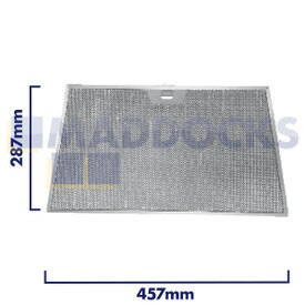 Universal Wire Mesh Cooker Hood Filter, Handle Side Length 457mm, Plain Side Length 287mm, fits Faber, Franke