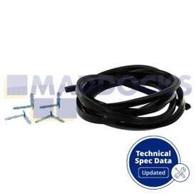 Kit de joint d'étanchéité de porte en caoutchouc de silicone universel 4 faces