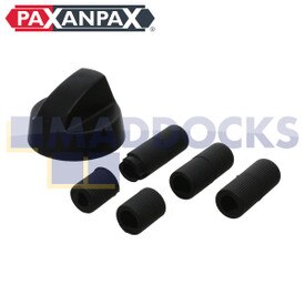 Bouton de four noir universel avec 5 adaptateurs