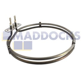 Résistance de four à chaleur tournante (2000 W) d'origine et authentique pour modèles Bush B61, AE56, AE6BMS, AD66TSS ; Logik C50, 5SSTDN, LFTC50A12, LFTC60A12, LFTC60W12, LFTC50W12
