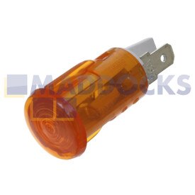 Véritable Original Russell Hobbs RHCF99B, RHCF103-MD, RHCF142B, RHCF150-MD, RHCF198B, RHCF200-MD Type Orange Ambre Ronde Lentille Néon Lampe avec Double Push-Fit Faston Tag Spade Connecteur Bornes (220V-240V)