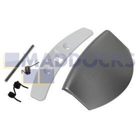 Kit de poignée de porte argent d'origine et authentique pour séries AEG Lavamat ; AEG Electrolux L14820 ; Husqvarna Electrolux QW1460HT