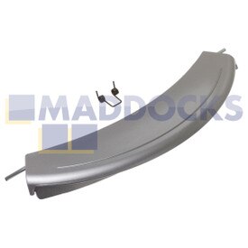 Poignée de porte de lave-linge en plastique couleur argent compatible avec les séries BSH Bosch WAE Maxx 7 VarioPerfect, WM14E iQ300 varioPerfect