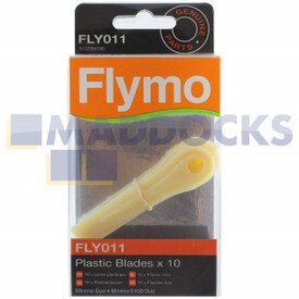Lames en plastique Flymo d'origine et authentique (Paquet de 10) (FLY011)