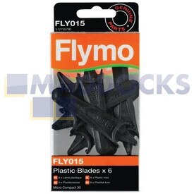 Lames en plastique Flymo d'origine et authentique (Paquet de 6) (FLY015)