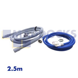 Kit de rallonge de tuyau de vidange et eau froide universel (Longueur 2,5 m, raccord 18 mm et 22 mm)