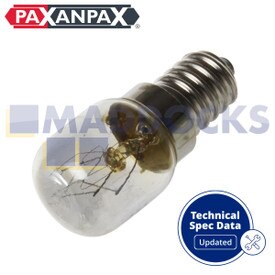 Ampoule de four universelle sous emballage [E14, 15 W, 220-240 V, 300°C] (Paquet de 1)