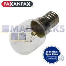 Ampoule de four universelle sous emballage [E14, 25 W, 220-240 V, 300°C] (Paquet de 1)