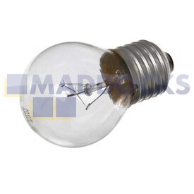 Ampoule à incandescence ronde transparente universelle (240V, 40W, 350lm, ES/E27, 45mm)