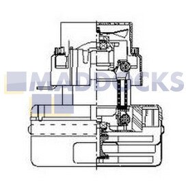 Genuine Original Ametek Lamb Produced 2 Stage Peripheral Bypass Motor 5.7", 120V 119414-14