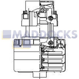 Genuine Original Ametek Lamb Produced 3 Stage Peripheral Bypass Motor 5.7", 24V, 600W 119438-01