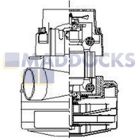 No Longer Available. Order 42-VM-1102 [Genuine Original Ametek Lamb Produced 2 Stage Tangential Bypass Motor 5.7", 120V 119956-00]