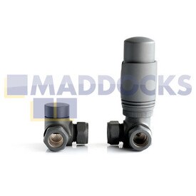 Universal Anthracite TRV4 Corner Thermostatic Radiator Valve 10-15mm