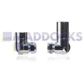 Universal Corner Radiator Valves 15mm Manual Chrome Finish (Pack of 2)