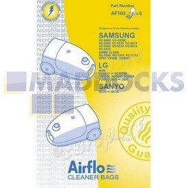No Longer Available. Order 46-VB-103 [Compatible for Airflo AF103 ‘Samsung VC5010 / 5513’ Paper Bags (Pack of 5)]