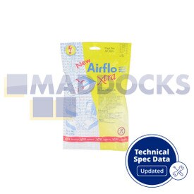 Sacs SMS compatibles avec séries Airflo AF201X ‘Electrolux Excellio / Smart Vac Xtra’ (Paquet de 5)