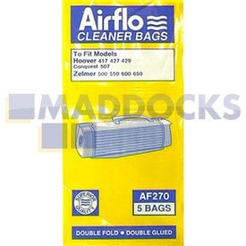 Sacs en papier compatibles avec Airflo AF270 ‘Hoover 417’ (Paquet de 5)