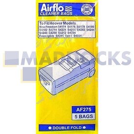 No Longer Available. Order 46-HV-03 [Compatible for Airflo AF275 'Hoover 4174 Freedom Late' Paper Bags (Pack of 5)]