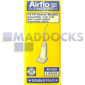 No Longer Available. Order 46-HV-14 [Compatible for Airflo AF280 ‘Hoover 1124 Convertible’ Paper Bags (Pack of 5)]