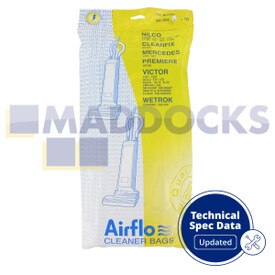 Sacs en papier compatibles avec Airflo AF384 ‘Nilco 1107 / 1207’ (Paquet de 10)