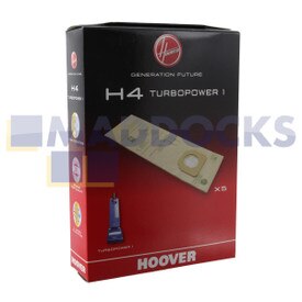 Sacs en papier haute filtration d'origine et authentique pour séries Hoover Candy Turbopower 1 (H4)
