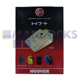 Sacs en papier haute filtration d'origine et authentique pour séries Hoover Candy Alpina Series H7 (Paquet de 5)