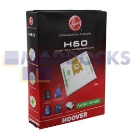 Sacs SMS anti-odeurs Pure HEPA d'origine et authentique pour séries Hoover Candy Freemotion, Sensory (H60)
