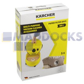 Sac-filtre pour aspirateurs Karcher A2004 d'origine et authentique (Paquet de 5)
