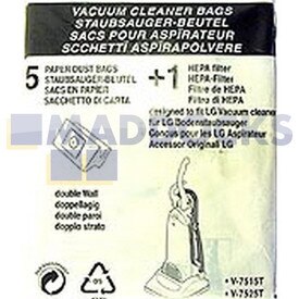Genuine Original LG Paper Bags & Filter Set