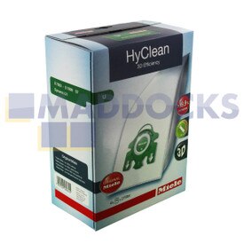 Jeu de filtres et sacs Miele Hyclean 3D U d'origine et authentique (Paquet de 4+2)