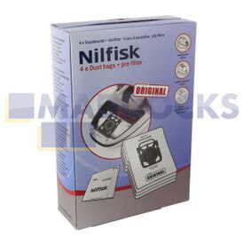 Kit de filtration et sacs d'aspirateur Nilfisk King, Extreme d'origine et authentique (Paquet de 4+1)