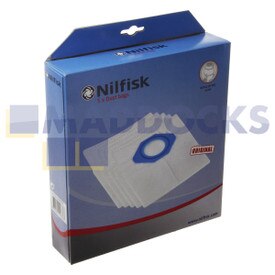 Sacs d'aspirateur d'origine et authentique pour séries Nilfisk NI80, S11, BOILER, G90, G90a, GA70, GM80, GM80C, GM90, GS80, GS84, GS90 (Paquet de 5)