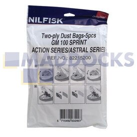 Genuine Original Nilfisk Vacuum Cleaner Bags (Pack of 5)