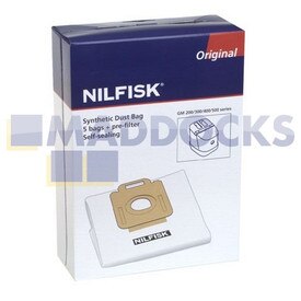 No Longer Available. Order 46-NL-23 [Genuine Original Nilfisk Vacuum Cleaner Bags (Pack of 5 + 1 filter)]