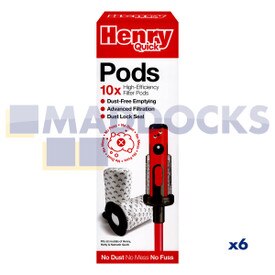 Genuine Original Numatic Henry & Hetty Quick Vacuum Cleaner Pods (Master Carton of 6 x Packs of 10)